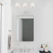 Broche Bath Vanity Light Wall Light in Matte White