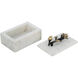 Anita 7.1 inch Natural White and Black and Gold Decorative Storage Box