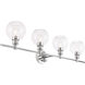 Collier 4 Light 38 inch Chrome Wall sconce Wall Light