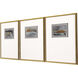 Broken Landscape Gray and Metallic and Rust and Turquoise Framed Art, The Studio
