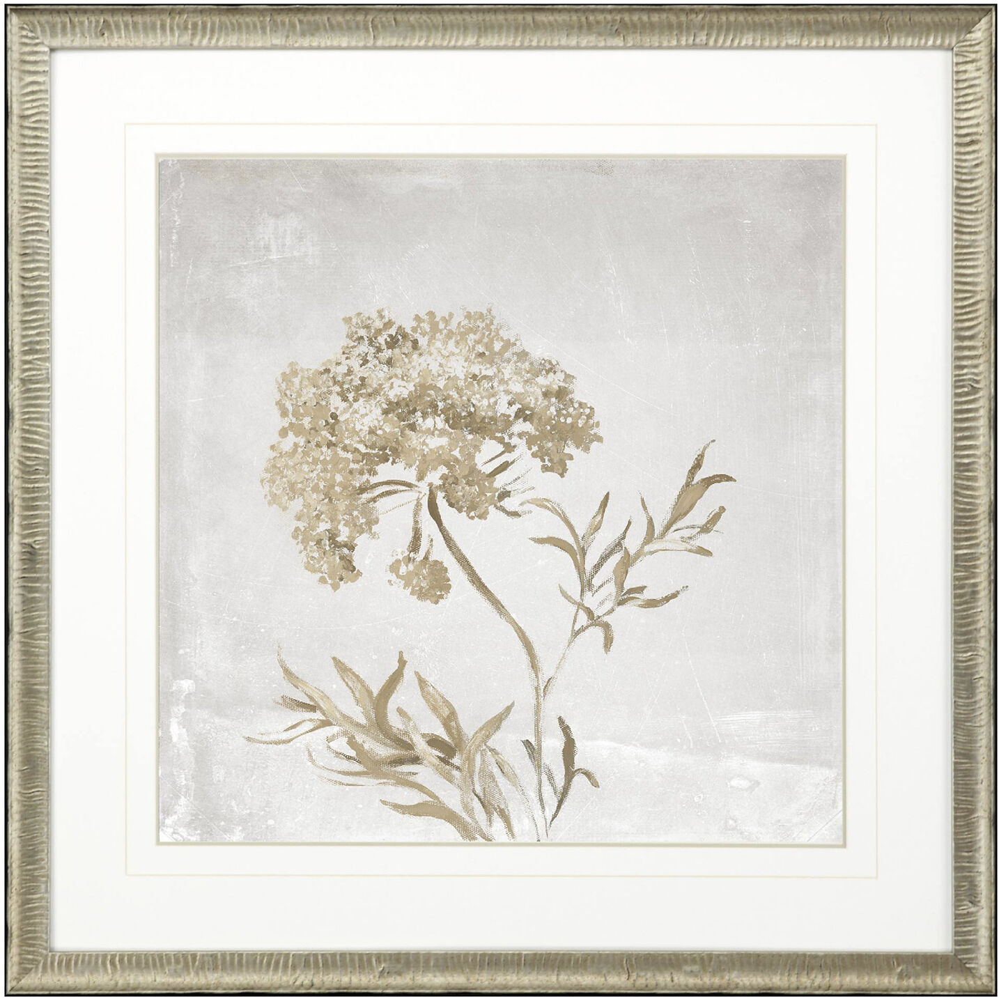Delicate Beauty Gray and Beige and Green and Neutral Framed Art