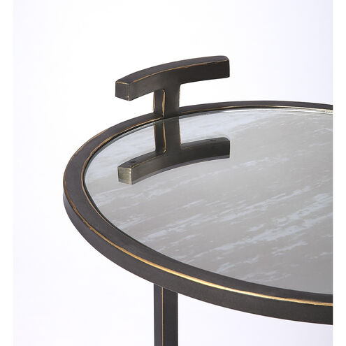 Butler Loft Ciro Black Metal & Mirror 23 X 16 inch Blackened Gold Accent Table