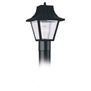Polycarbonate Outdoor 1 Light 11 inch Black Outdoor Post Lantern, Large
