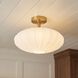 Traditional 1 Light 18 inch Natural Brass Semi-Flush Ceiling Light