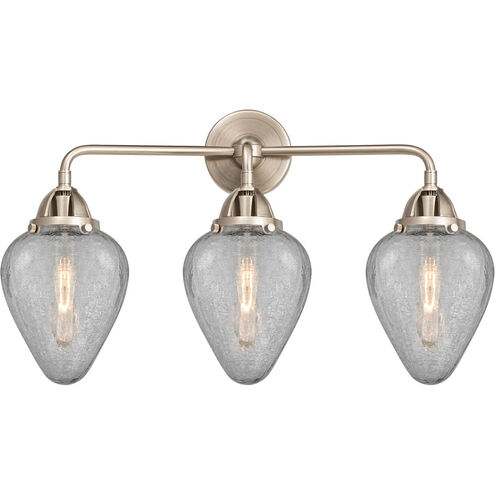 Nouveau 2 Geneseo 3 Light 25 inch Black Polished Nickel Bath Vanity Light Wall Light