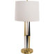 Canada 30 inch 100.00 watt Gold/Black/White Table Lamp Portable Light