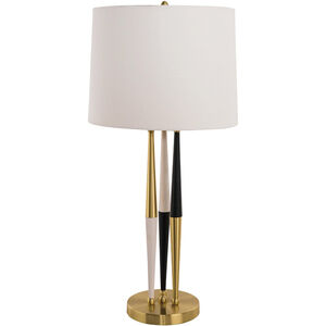 Canada 30 inch 100.00 watt Gold/Black/White Table Lamp Portable Light