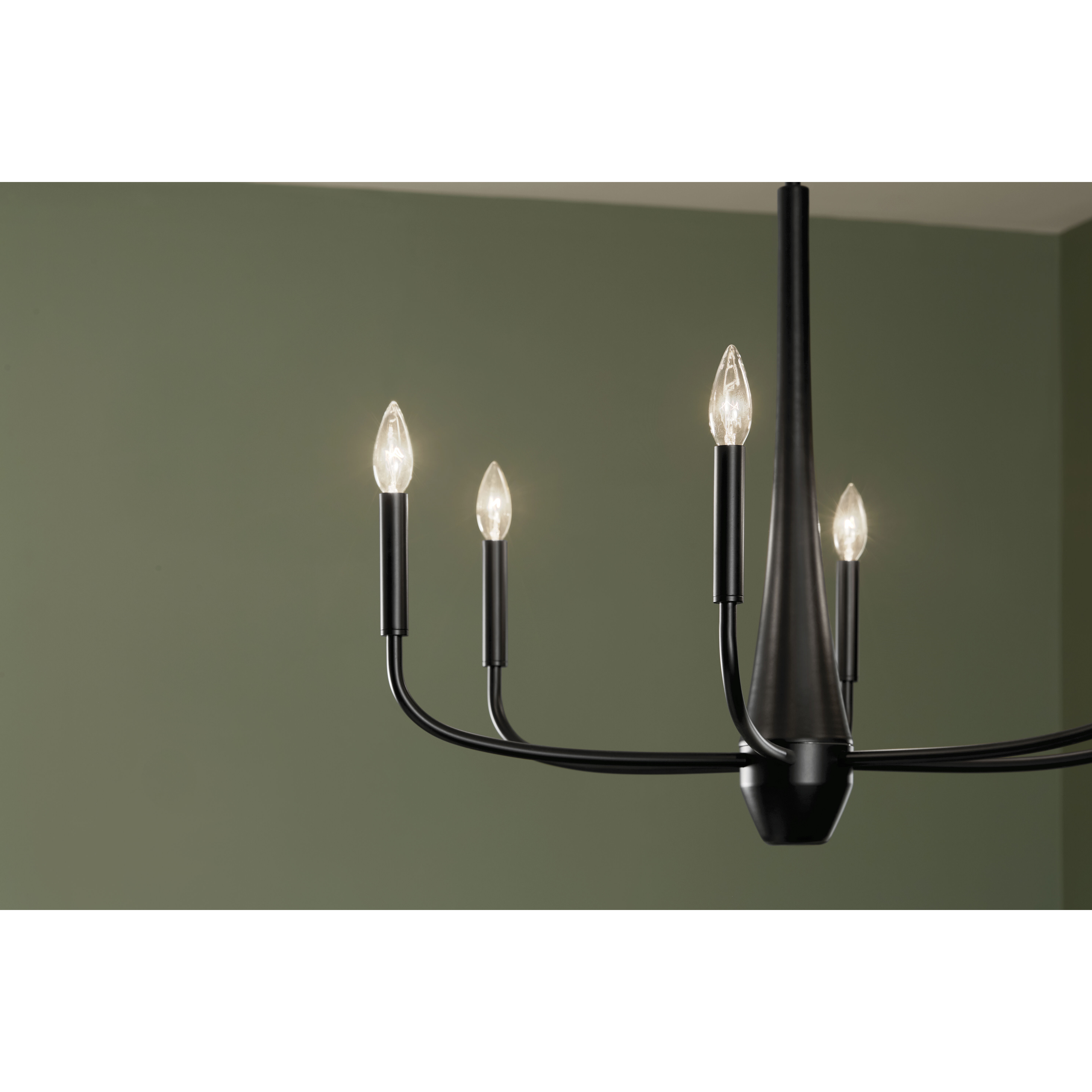 Deela LED 28 inch Black Chandelier Ceiling Light