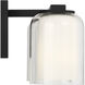 Drew & Jonathan Holden 2 Light 14.13 inch Midnight Black Bath Vanity Wall Light in Standard