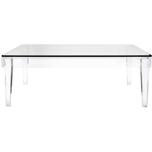 Clarette 48 X 17.5 inch Clear Coffee Table