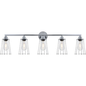 Auspice 5 Light 41.5 inch Chrome Wall Sconce Wall Light