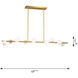 Sean Lavin Altair 9 Light 49.25 inch Burnished Brass Linear Chandelier Ceiling Light