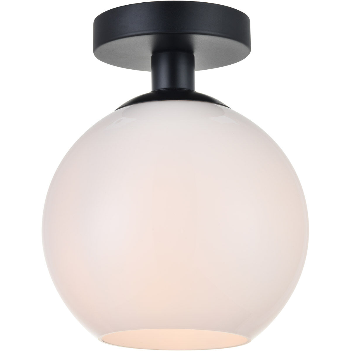 Baxter 1 Light 8 inch Black Flush Mount Ceiling Light