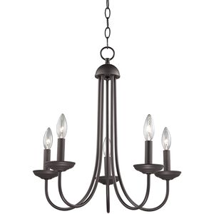 Montgomery 5 Light 20 inch Oil Rubbed Bronze Chandelier Ceiling Light