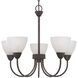Tia 5 Light 22.5 inch Painted Bronze Chandelier Ceiling Light