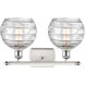 Ballston Deco Swirl 2 Light 16 inch White and Polished Chrome Bath Vanity Light Wall Light, Ballston