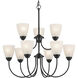 Jolie 9 Light Black Chandelier Ceiling Light in Incandescent