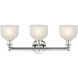 Dayton 3 Light 23.5 inch Polished Nickel Bath Vanity Light Wall Light in White
