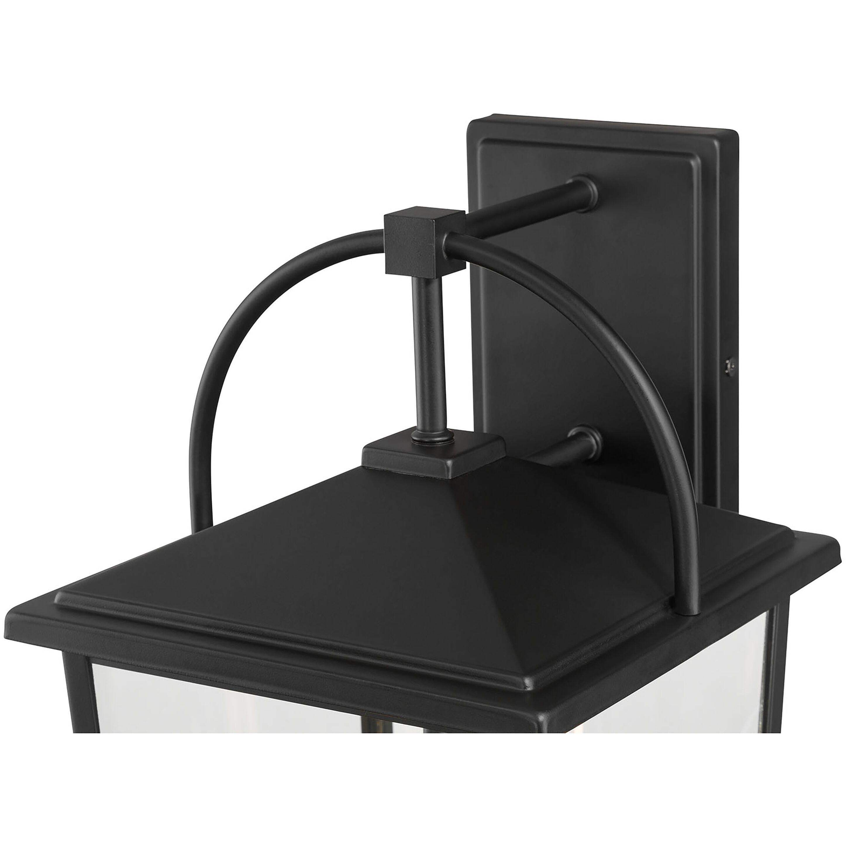 Strathden 2 Light 17 inch Powder Coated Black Outdoor Wall Sconce