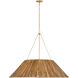 Marie Flanigan CORINNE LED 44.5 inch Soft Brass Wrapped Hanging Shade Ceiling Light