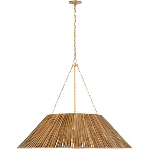 Marie Flanigan CORINNE LED 44.5 inch Soft Brass Wrapped Hanging Shade Ceiling Light