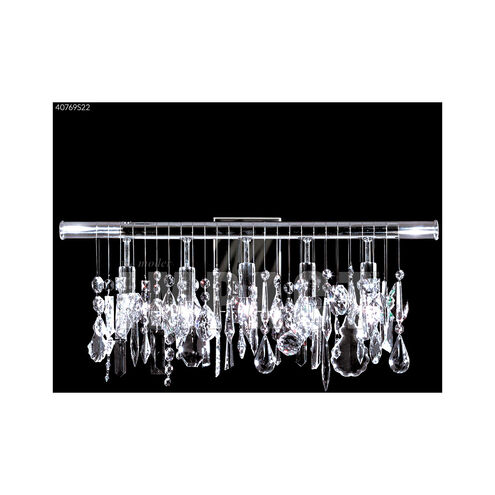 Contemporary 5 Light 27 inch Silver Vanity Light Wall Light