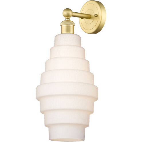 Cascade Sconce Wall Light in Satin Gold, White
