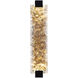 Terra Wall Sconce Wall Light in Black, Antique Gold Leaf Studio Glass