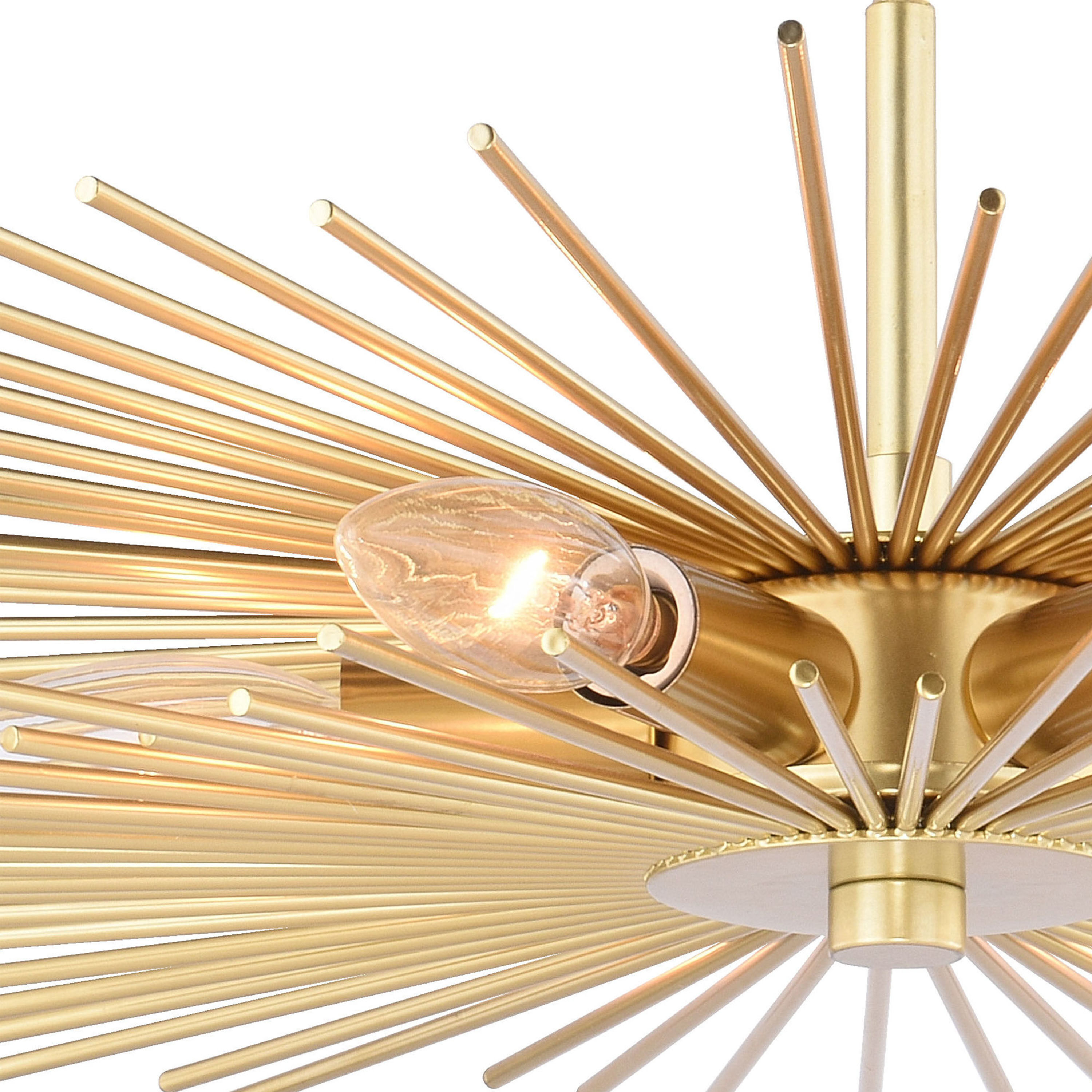 Nikko LED 24 inch Gold Semi-Flush Mount Ceiling Light