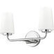 Montford 2 Light 16 inch Chrome Bath Vanity Light Wall Light