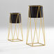 Foundry Gold and Black Stands, Set of 2