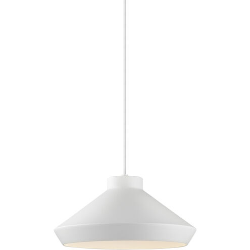 Sonneman Koma Meiji 1 Light Pendant in Satin White with Satin White Interior 2752.03-E