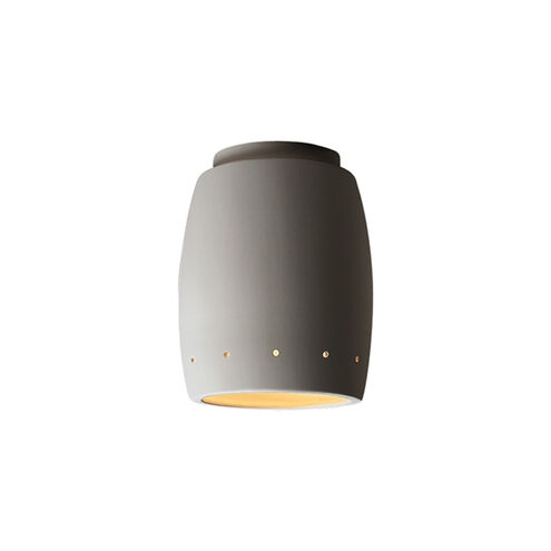 Radiance Curved 1 Light 7 inch Mocha Travertine Outdoor Flush-Mount in Incandescent