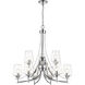 Joliet 9 Light 31 inch Chrome Chandelier Ceiling Light