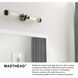 Masthead 2 Light 24 inch Chrome with Black Vanity Light Wall Light