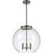 Ballston Athens LED 15.75 inch Matte Black Statement Pendant Ceiling Light in Clear