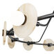 Dahlia LED 46.5 inch Urban Bronze and Alabaster Chandelier Ceiling Light