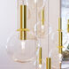 Bubbles 1 Light 12 inch Satin Brass Pendant Ceiling Light