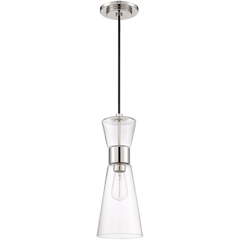 Vaughn 1 Light 7 inch Polished Nickel Mini Pendant Ceiling Light