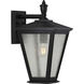 Cardiff 1 Light 17 inch Textured Black Outdoor Wall Lantern, with DURASHIELD, Medium