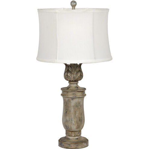 Litex 29 inch 100 watt Cottage Grey Table Lamp Portable Light