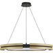 Grazia LED 36 inch Matte Black and Brushed Gold Chandelier Ceiling Light