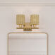 Weavington 2 Light 14 inch Antique Gold Leaf Vanity Wall Sconce Wall Light