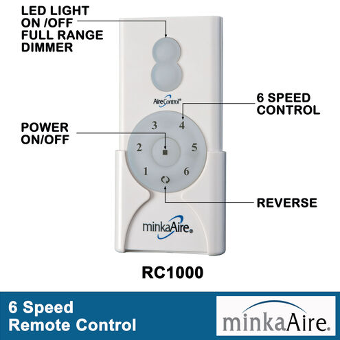 Aire White Hand Held Fan Control