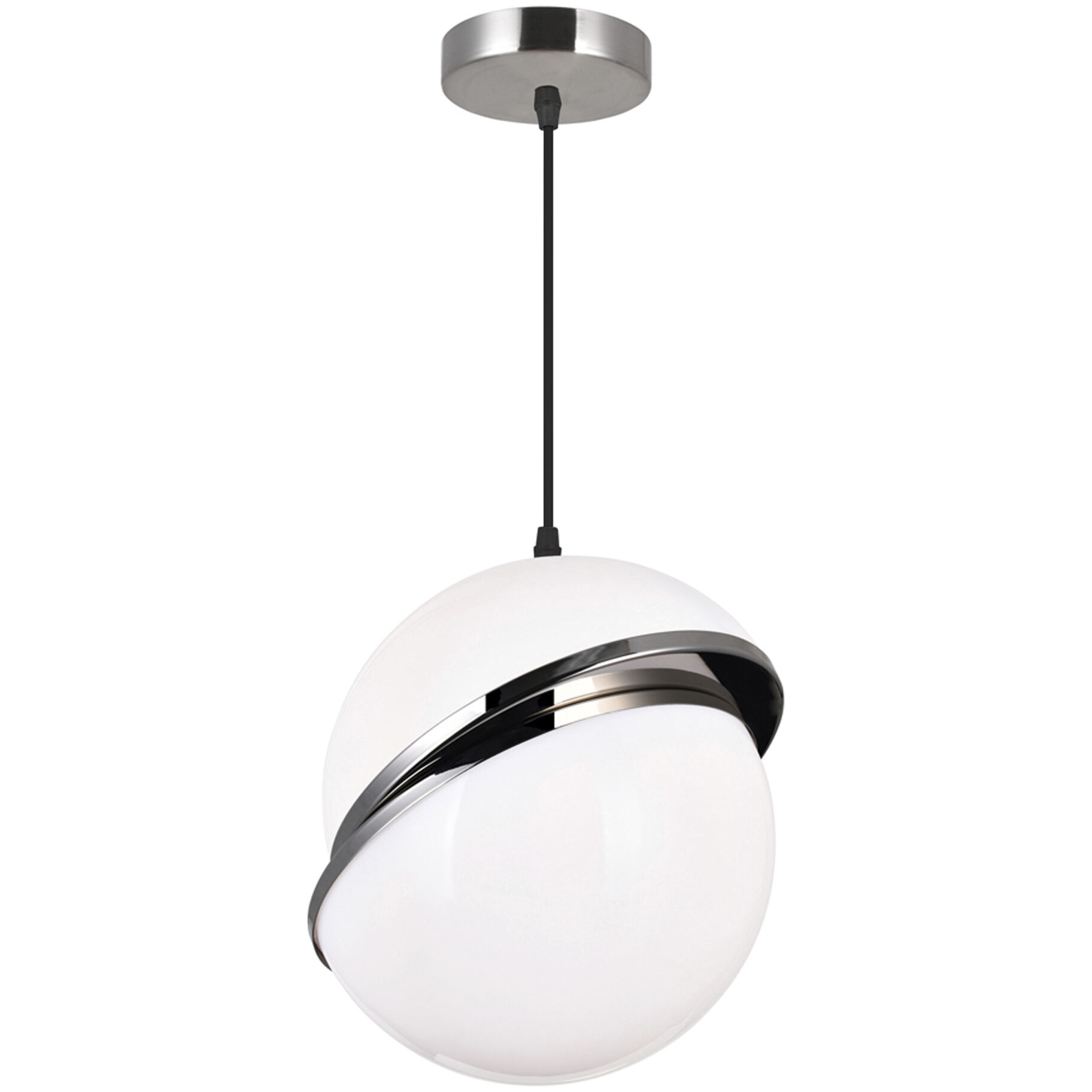Gemini LED 12 inch Polished Nickel Pendant Ceiling Light