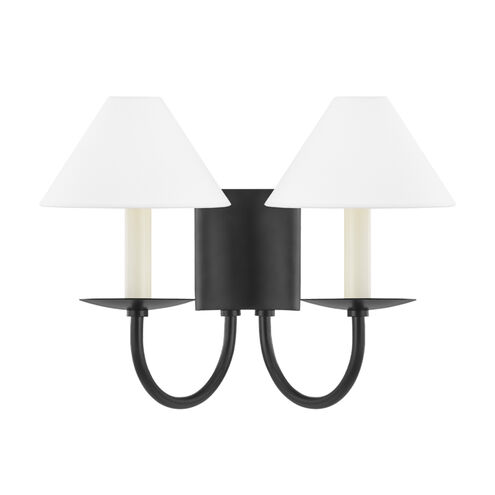 Lenore 2 Light 15 inch Soft Black Wall Sconce Wall Light