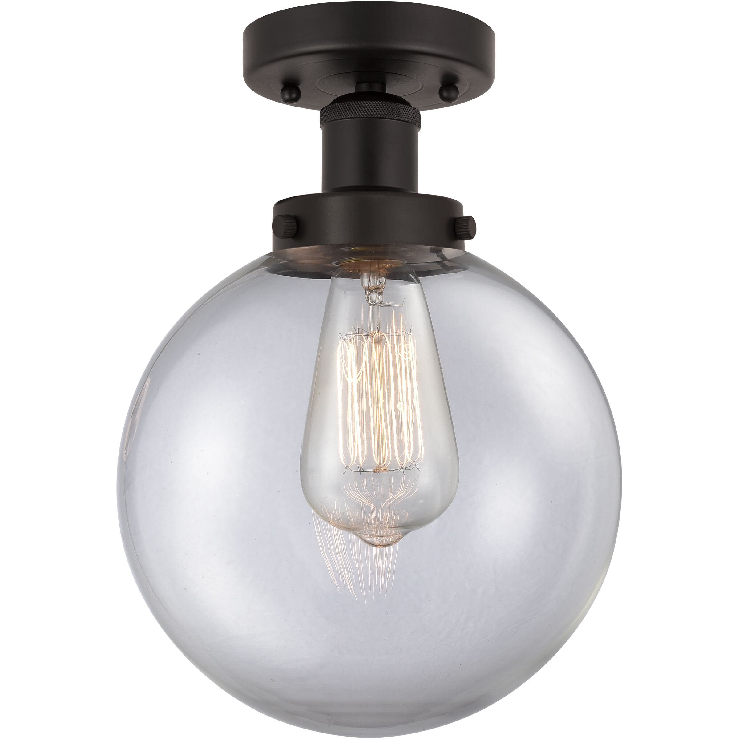 Beacon 1 Light 6.5 inch Oil Rubbed Bronze Semi-Flush Mount Ceiling Light