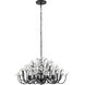 Wildflower 8 Light 32 inch Matte Black Chandelier Ceiling Light, Smithsonian Collaboration