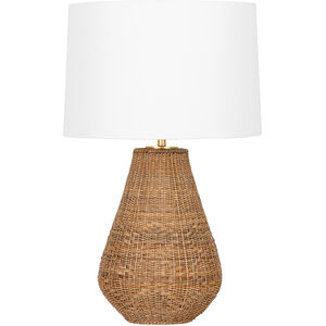 Eastbridge 29 inch 15.00 watt Vintage Gold Leaf Table Lamp Portable Light