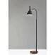 Sophia 52 inch 6.00 watt Black/Walnut Floor Lamp Portable Light